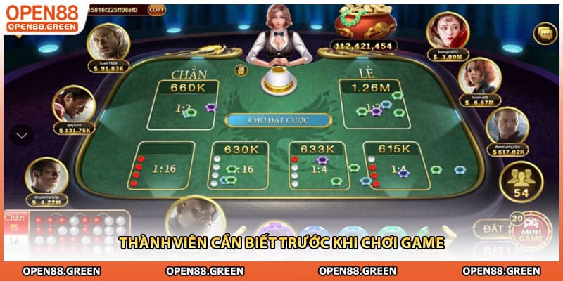 Thành viên cần biết trước khi chơi game