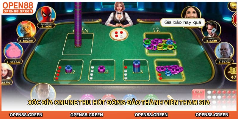 Xóc đĩa online thu hút đông đảo thành viên tham gia